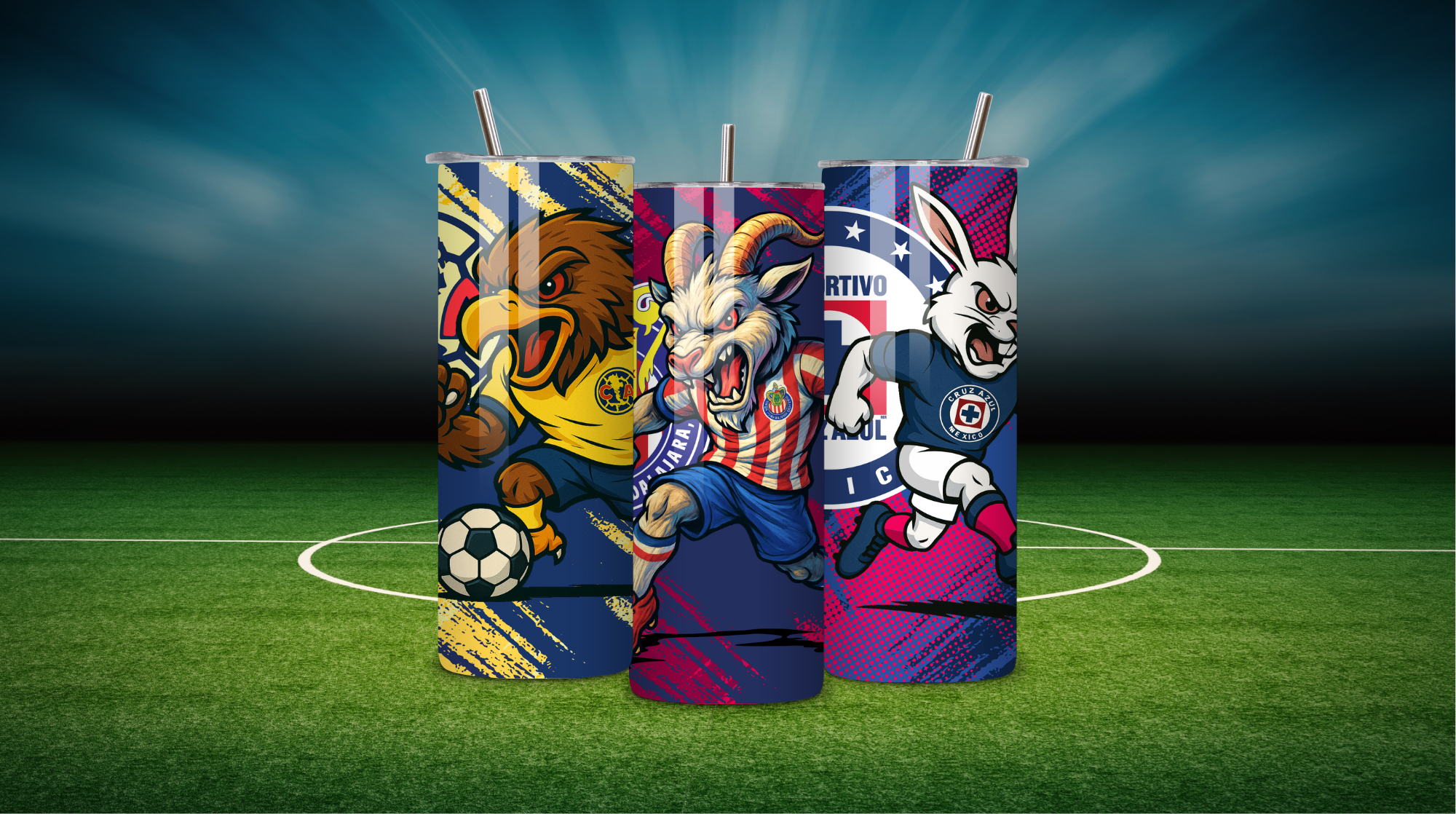 Liga MX Mascot Soccer Tumbler – 20 oz